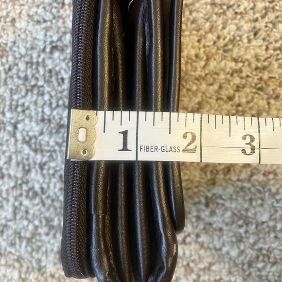 Travelon Small Crossbody Bag Black Leather Travel Pockets Adjustable Strap - Picture 13 of 14